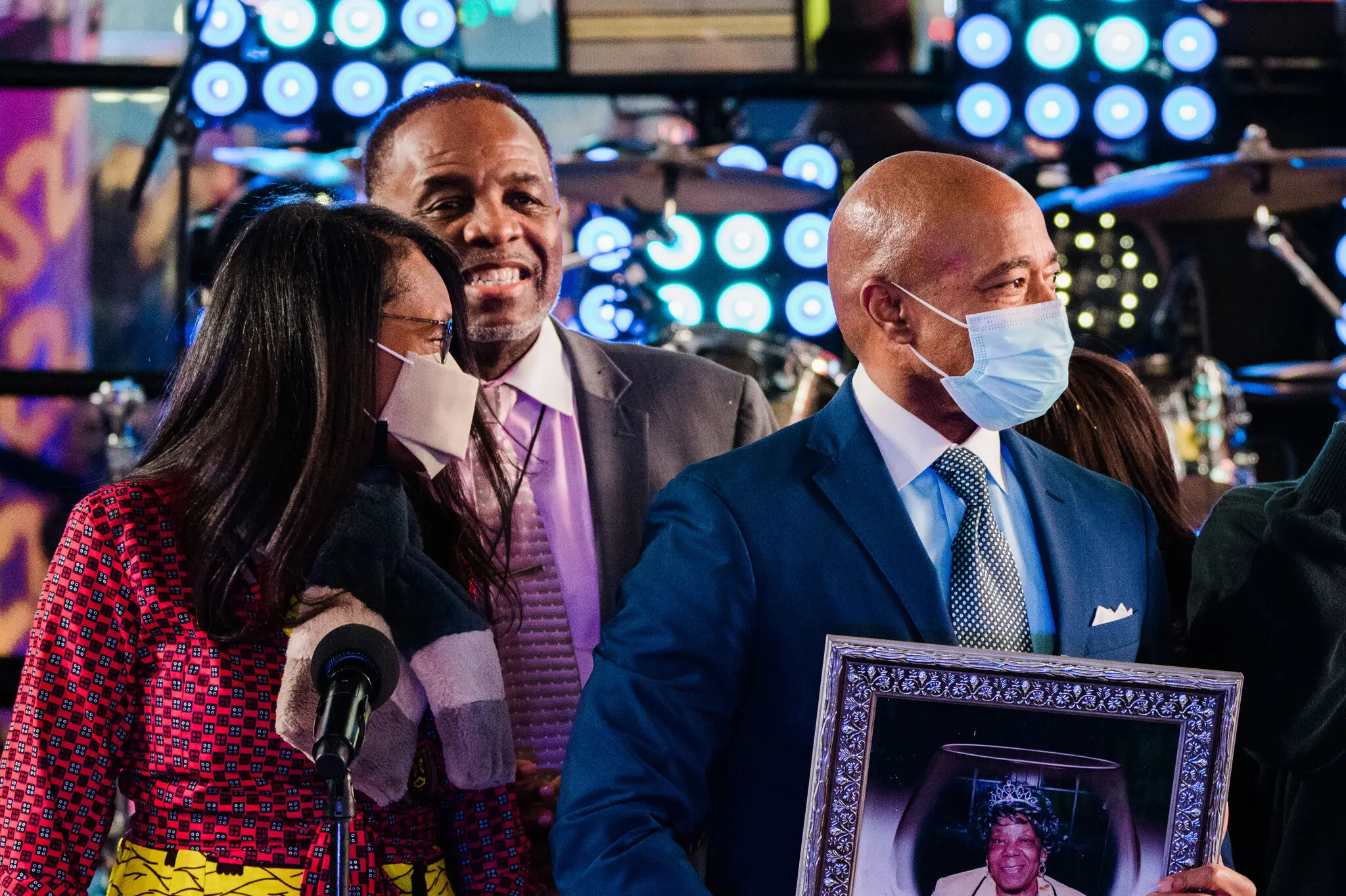 When Mr. Adams was sworn in, Timothy Pearson was at his side.Credit...Gabriela Bhaskar/The New York Times